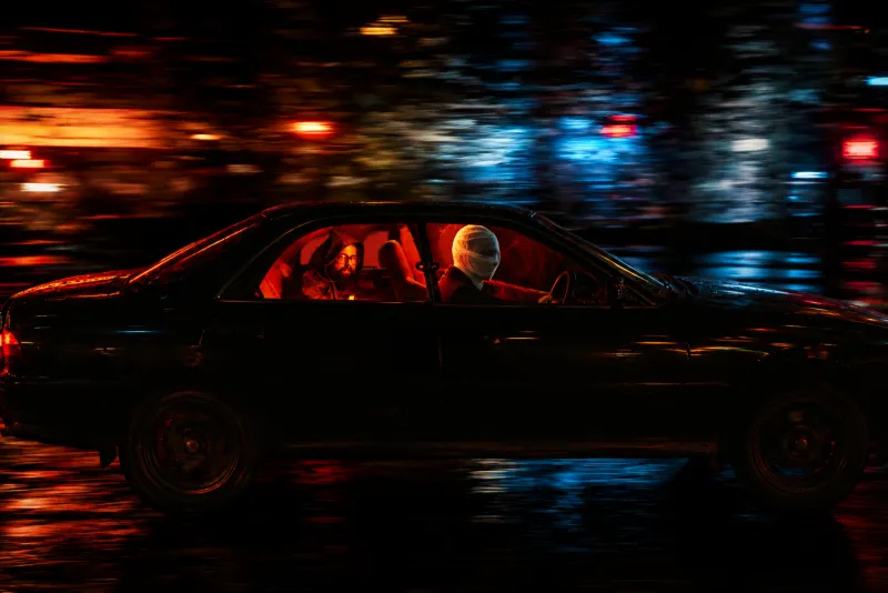 Night driving shot from the Ki Hoilo music video, compositing and colour by PubliKrea
